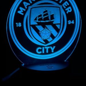 GearUP Acrylic Multicolor Night Lamp Black (Manchester United F.C.)