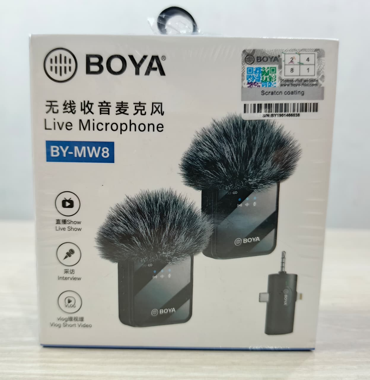 BOYA BY-MW8 Wireless Microphone Dual Channel for Type-C & iPhone – 20m Range - Image 2